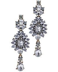 Adornia - 14k Plated Crystal Deco Drop Earrings - Lyst