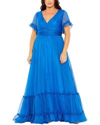 Mac Duggal - Plus Chiffon Ruffled Evening Dress - Lyst