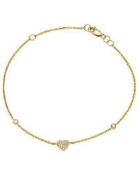 Diamond Select Cuts - Heart 14K 0.09 Ct. Tw. Diamond Bracelet - Lyst