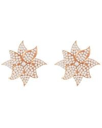 Suzy Levian CZ Jewelry - Suzy Levian Silver Cz Statement Earrings - Lyst