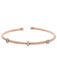 Meshmerise - 18K Over 0.10 Ct. Tw. Diamond Bangle Bracelet - Lyst