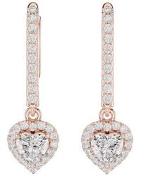 Lab Grown Diamonds - 14K Rose 0.85 Ct. Tw. Lab-Grown Diamond Earrings - Lyst