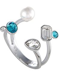 Swarovski Crystal Plated Pearl Ring - Multicolor