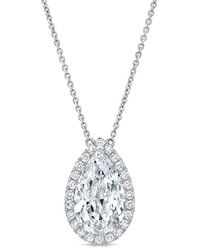 Lab Grown Diamonds - 14k 3.00 Ct. Tw. Lab-grown Diamond Heart Pendant Necklace - Lyst