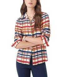 J.McLaughlin - Madeline Silk-Blend Blouse - Lyst