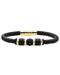 Jane Basch - Steel Leather Bead Bracelet - Lyst