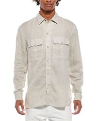 Isaia - Cam212 Linen Sport Shirt - Lyst