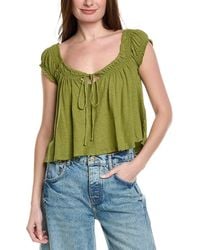 Free People - We The Free Dahlia Linen-Blend T-Shirt - Lyst