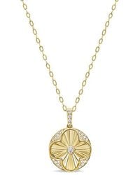 Sabrina Designs - 14K 0.36 Ct. Tw. Diamond Clover Necklace - Lyst