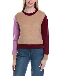 Brodie Cashmere - Colorblocked Wool & Cashmere-Blend Sweater - Lyst