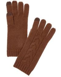 Bruno Magli - Center Cable Cashmere Gloves - Lyst