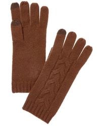 Bruno Magli - Center Cable Cashmere Gloves - Lyst