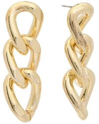 Juvell - 18k Plated Pearl Drop Link Earrings - Lyst