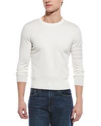 Thom Browne - Merino 4 Bar Wool & Linen-Blend Crewneck Sweater - Lyst
