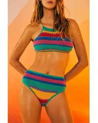 FARM Rio - Bruna's Stripes Crochet Bikini Bottom - Lyst