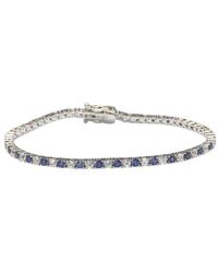 Suzy Levian - Silver Diamond & Sapphire Bracelet - Lyst