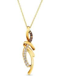 Le Vian - Le Vian Chocolate & Honey 14K 0.29 Ct. Tw. Diamond Pendant Necklace - Lyst
