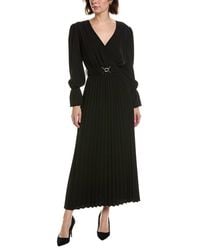 Pascale La Mode - Solid Pleated Hem Midi Dress - Lyst