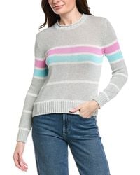 Hannah Rose - Tessa Colorful Stripe Cashmere-Blend Sweater - Lyst