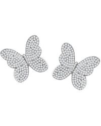 Suzy Levian CZ Jewelry - Suzy Levian Cz Butterfly Earrings - Lyst