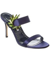 Manolo Blahnik - Chivela 90 Satin Sandal - Lyst