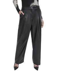 DKNY - Faux Leather Pant - Lyst