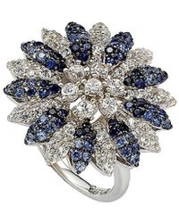 Suzy Levian - 18k & Silver 4.15 Ct. Tw. Sapphire Ring - Lyst
