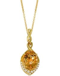 Le Vian - Le Vian Nude Palette 14k 4.33 Ct. Tw. Diamond & Citrine Pendant Necklace - Lyst