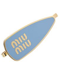 Miu Miu - Logo Enamel Hair Clip - Lyst