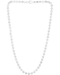 Italian Silver - Moon-Cut Bead Chain Necklace - Lyst