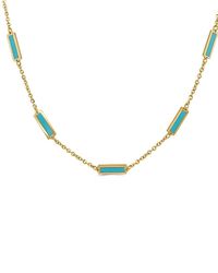 Sabrina Designs - 14k Turquoise Mother-of-pearl Bar Station Necklace - Lyst