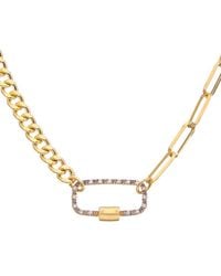 Meshmerise - 18k Over Silver 0.10 Ct. Tw. Diamond Necklace - Lyst