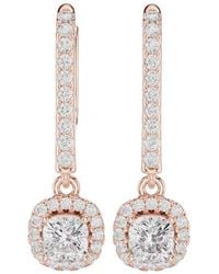 Lab Grown Diamonds - 14K Rose 0.85 Ct. Tw. Lab-Grown Diamond Earrings - Lyst