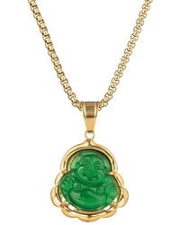Eye Candy LA - The Bold Collection Titanium Agate Buddha Necklace - Lyst