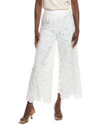 Gracia - Floral Lace Wide Leg Pant - Lyst