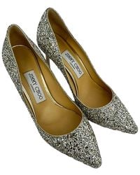 Jimmy Choo - Leather Romy 85 Glitter Pump (Authentic Pre-Loved) - Lyst