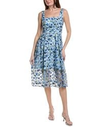 Adrianna Papell - Sleeveless Midi Dress - Lyst