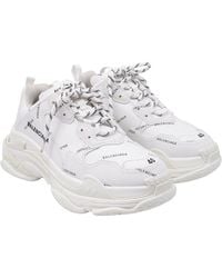 Balenciaga - Polyurethane Triple S All Over Logo Sneaker (Authentic Pre-Loved) - Lyst