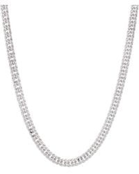 Italian Silver - Miami Cuban Necklace - Lyst