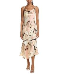 Kenneth Cole - Asymmetric Hem Cowl Front Dress - Lyst