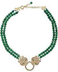 Eye Candy LA - Agate Double Leopard Natural Stone Necklace - Lyst