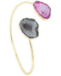 Saachi - Agate Cz Cuff Bracelet - Lyst