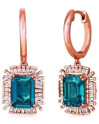 Le Vian - Deep Sea Blue Topaztm 14k Rose Gold 3.29 Ct. Tw. Diamond & London Blue Topaz Earrings - Lyst