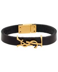 Saint Laurent - Opyum Wrap Leather Bracelet - Lyst