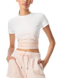 Alice + Olivia Cindy Classic Cropped T-shirt - White