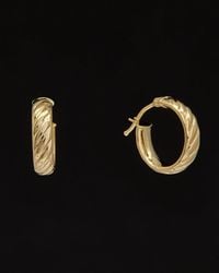 Italian Gold - 14k Twisted Hoops - Lyst