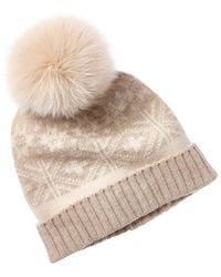 Sofiacashmere - Sofiacashmere Fairisle Wool & Cashmere-Blend Hat - Lyst