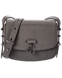 Jimmy Choo - Lizard-Embossed Leather Crossbody - Lyst