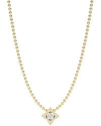 Gabi Rielle - Shining Moment 14k Over Silver Cz Luxe Clover Necklace - Lyst