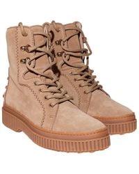 Tod's - Tods Suede Boot - Lyst